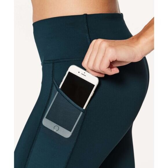 LULULEMON Home Stretch Crop 19" Size 4 Submarine - Picture 3 of 9